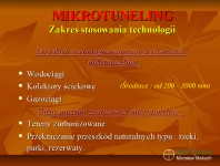 Zakres stosowania technologii mikrotunelowych.